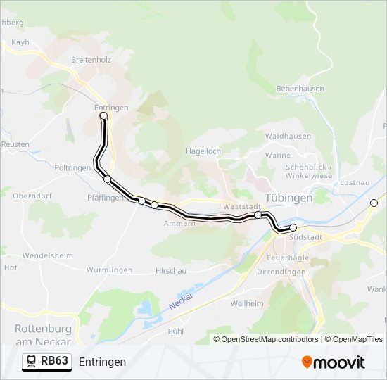 RB63 Train Line Map