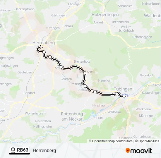 RB63 Train Line Map