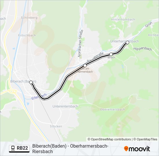 RB22 Train Line Map