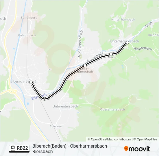 RB22 Train Line Map