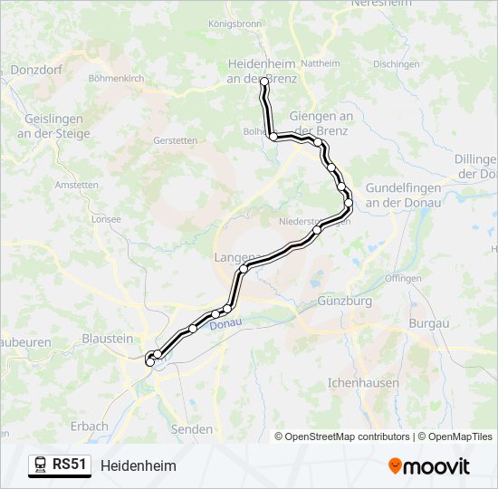RS51 Train Line Map