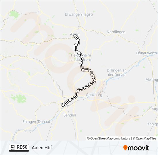 RE50 Train Line Map