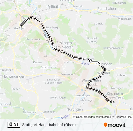 S1 Light Rail Line Map