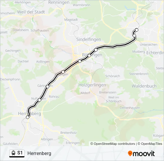 S1 Light Rail Line Map