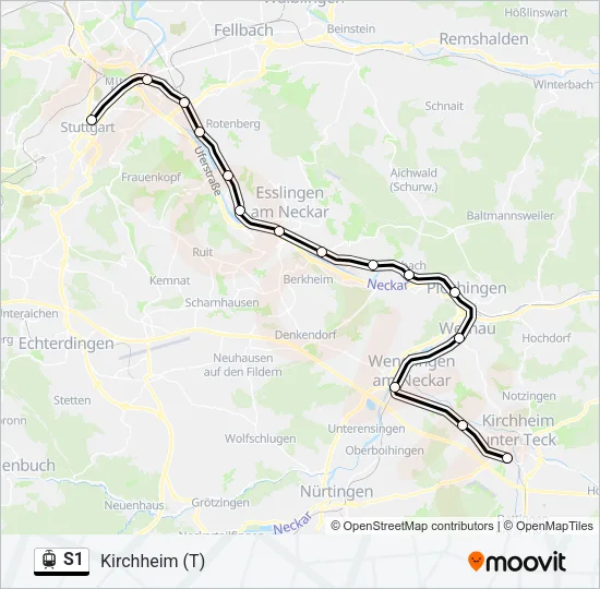 S1 Light Rail Line Map