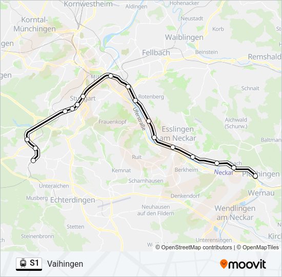 S1 Light Rail Line Map