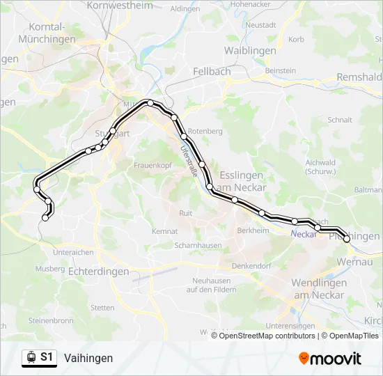 S1 Light Rail Line Map
