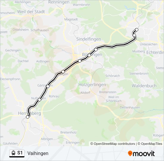 S1 Light Rail Line Map