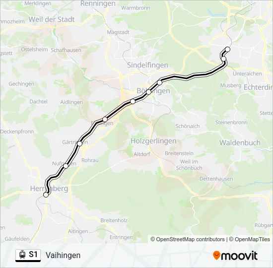 S1 Light Rail Line Map