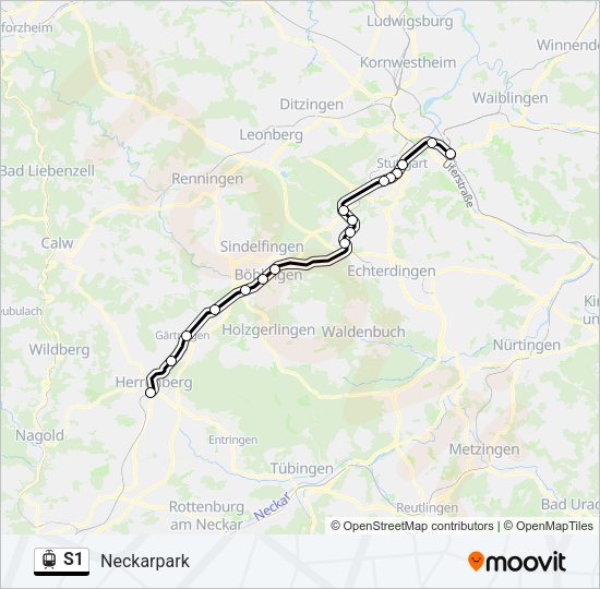 S1 Light Rail Line Map