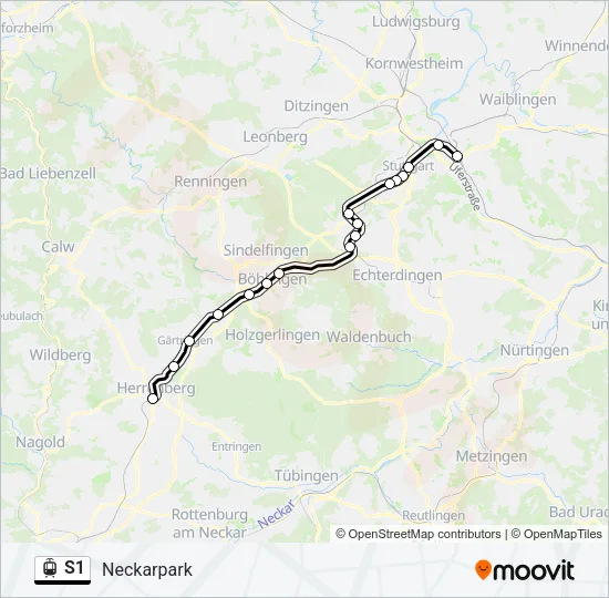 S1 Light Rail Line Map