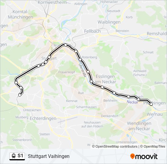 S1 light rail Line Map