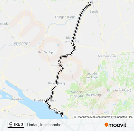 IRE 3 Train Line Map