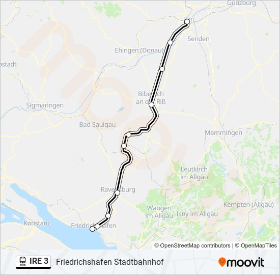 Train IRE 3: карта маршрута