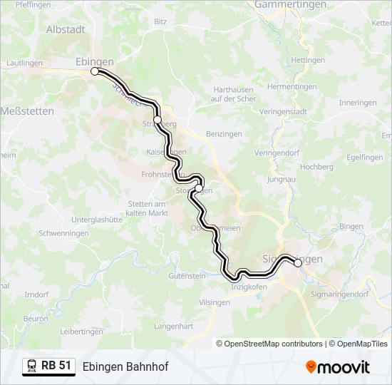 RB 51 Train Line Map