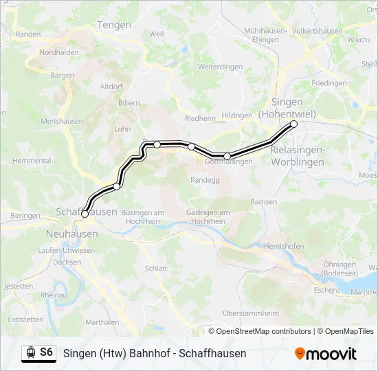 S6 Light Rail Line Map