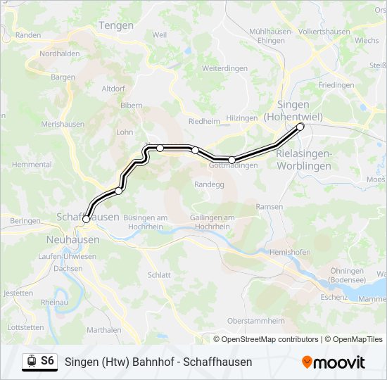 S6 Light Rail Line Map