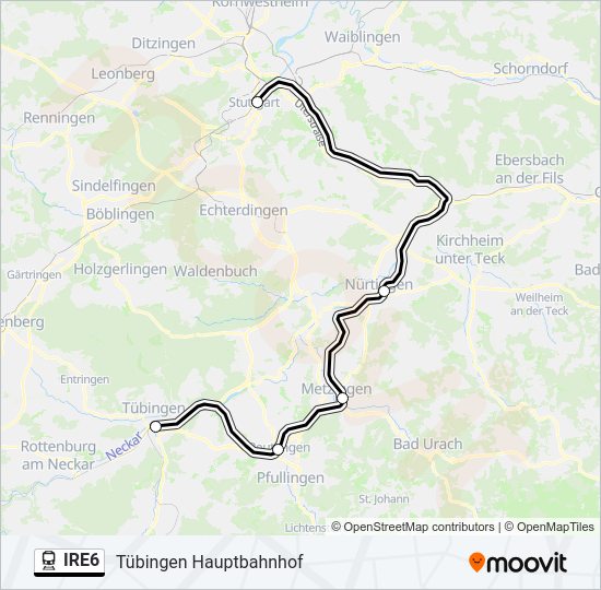 IRE6 Train Line Map