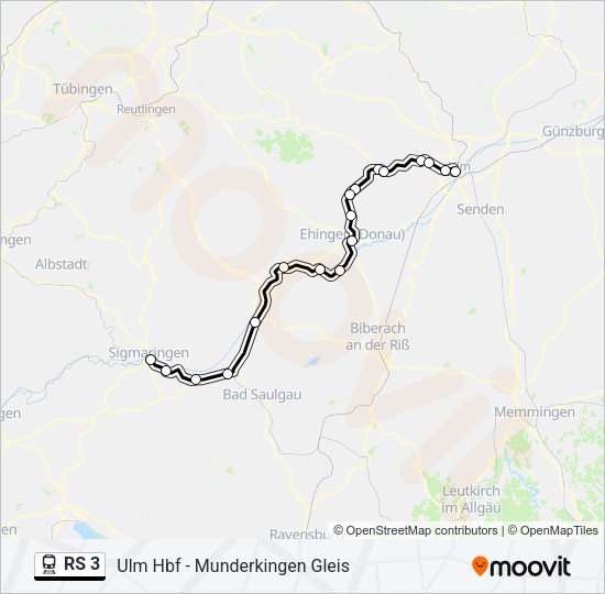 RS 3 Train Line Map