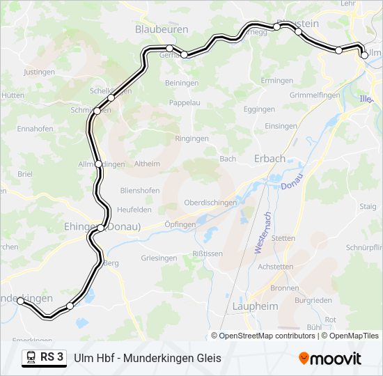 RS 3 Train Line Map