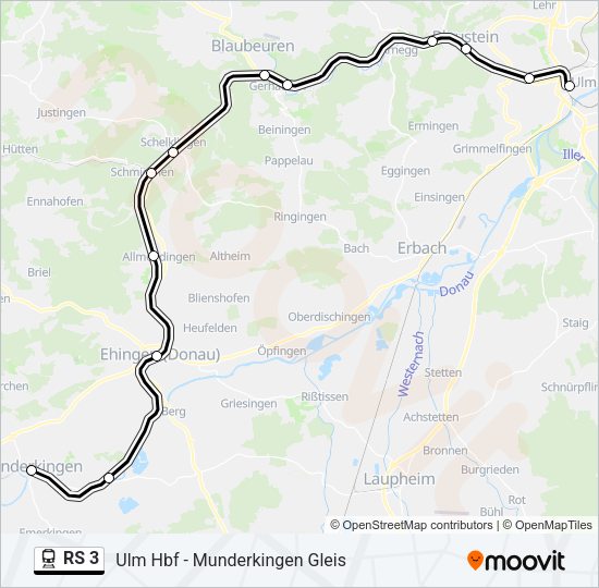 RS 3 Train Line Map