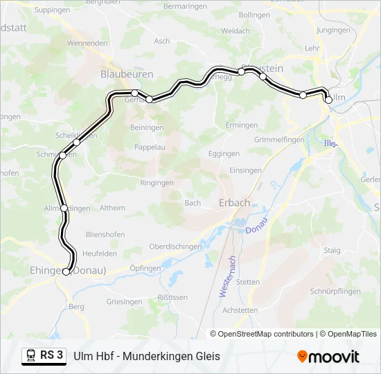 RS 3 Train Line Map