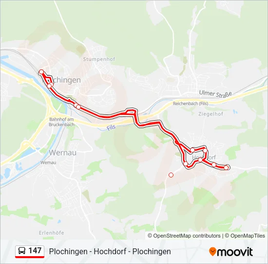147 Bus Line Map
