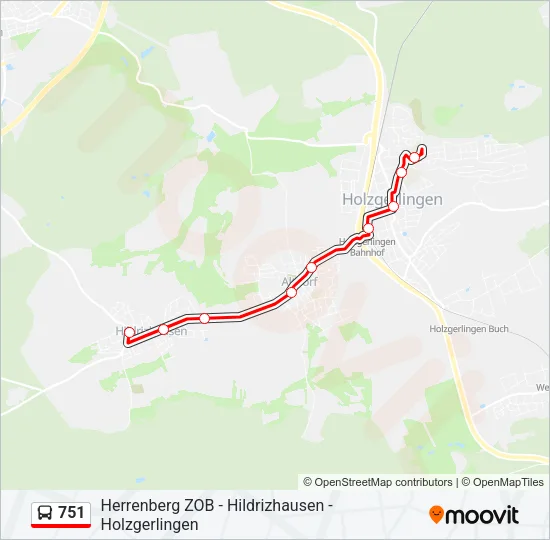 751 Bus Line Map