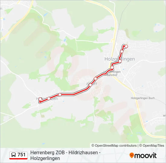 751 Bus Line Map