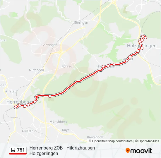 751 Bus Line Map
