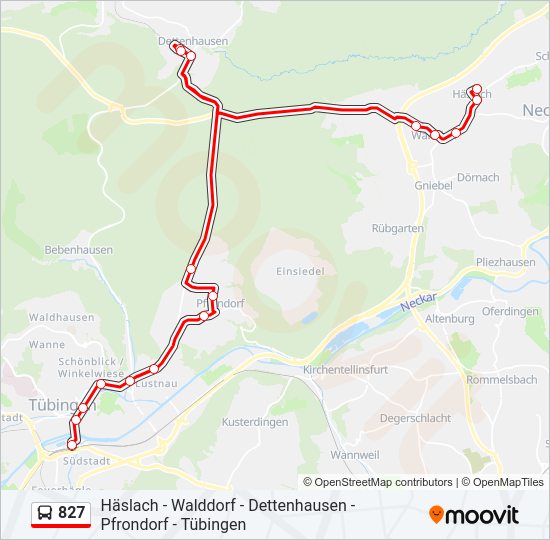 827 Bus Line Map