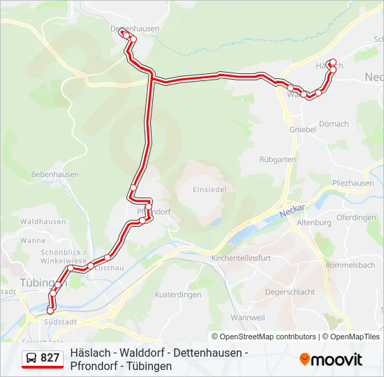 827 Bus Line Map
