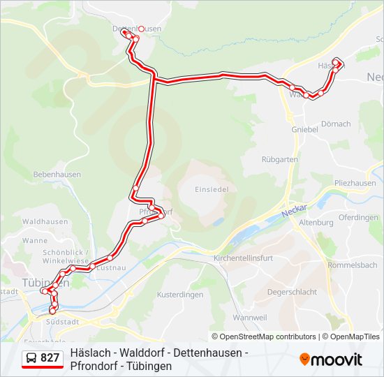 827 Bus Line Map