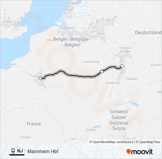 NJ  Line Map