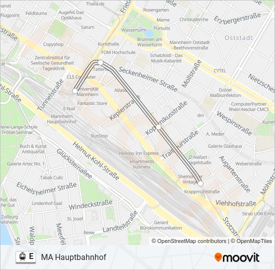 E light rail Line Map