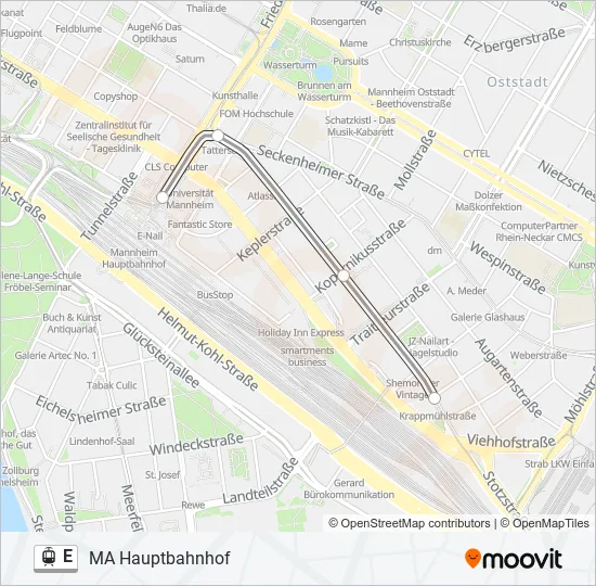 E Light Rail Line Map