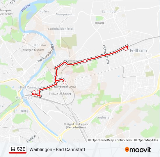 S2E Bus Line Map