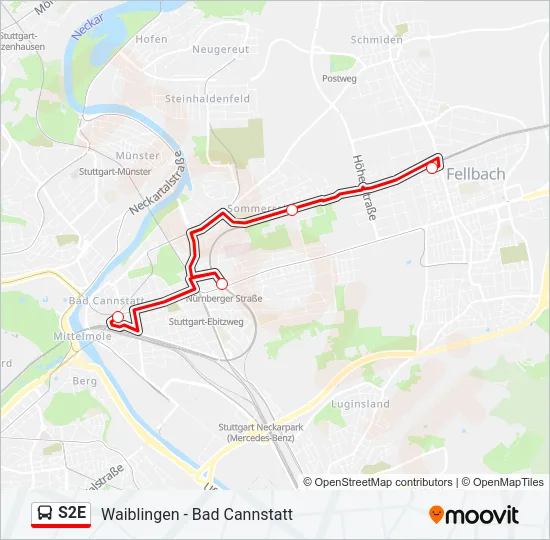S2E Bus Line Map