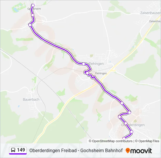 149 Bus Line Map
