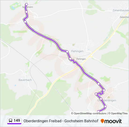 149 Bus Line Map