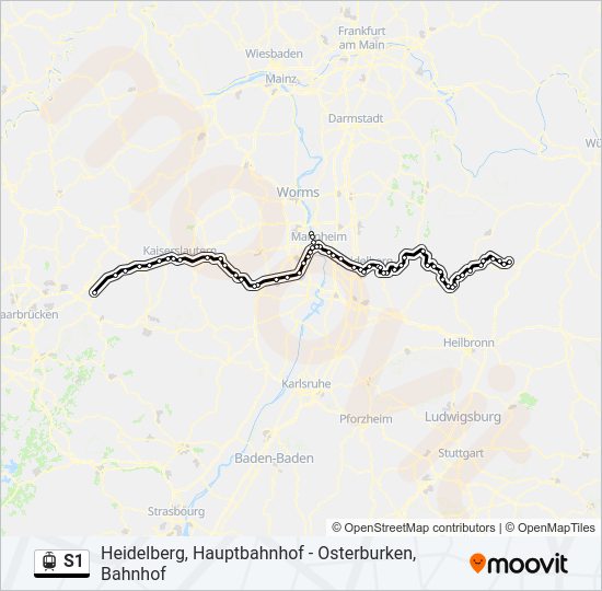 S1 Light Rail Line Map