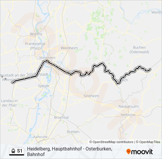 S1 Light Rail Line Map
