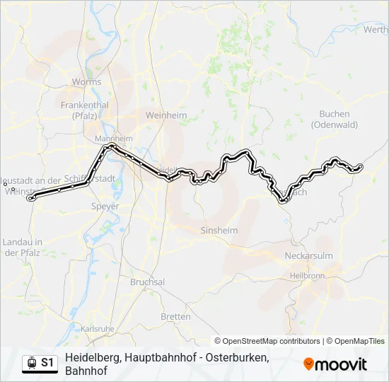 S1 Light Rail Line Map