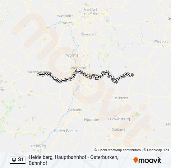 S1 Light Rail Line Map