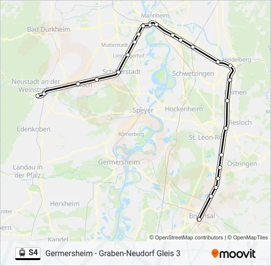 S4 Light Rail Line Map