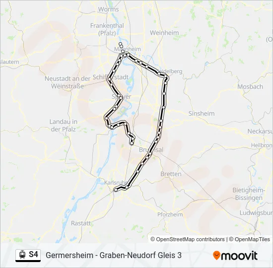 S4 Light Rail Line Map