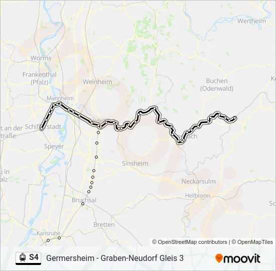 S4 Light Rail Line Map