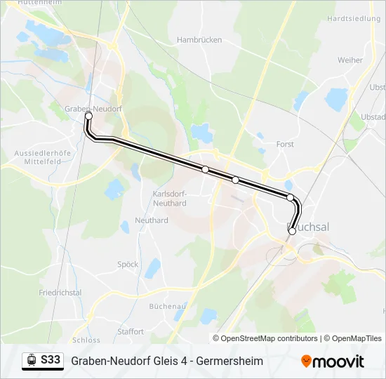S33 Light Rail Line Map