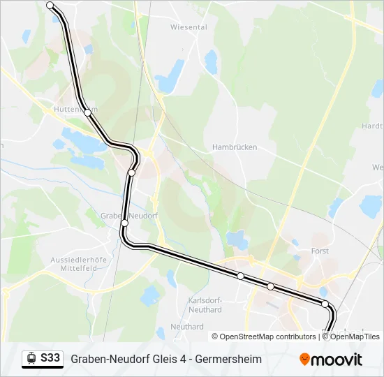 S33 Light Rail Line Map