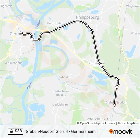 S33 Light Rail Line Map